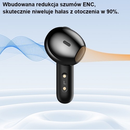 AWEI słuchawki Bluetooth 5.3 T66 TWS + stacja dokująca czarny|black image 3
