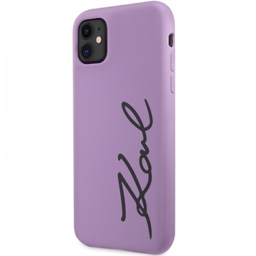 Karl Lagerfeld KLHCN61SKSVGU iPhone 11 | Xr  6.1" purpurowy|purple hardcase Silicone Signature image 2