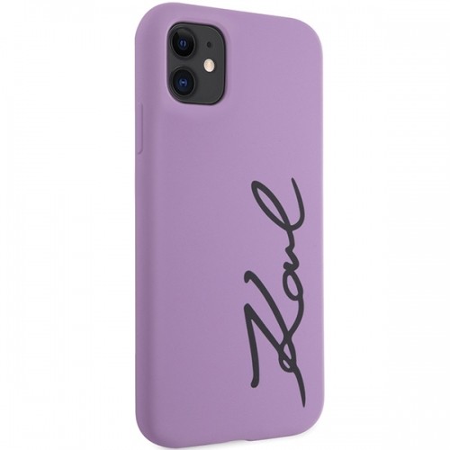Karl Lagerfeld KLHCN61SKSVGU iPhone 11 | Xr  6.1" purpurowy|purple hardcase Silicone Signature image 4