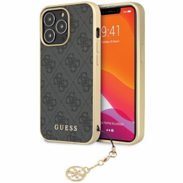 Guess GUHCP14XGF4GGR iPhone 14 Pro Max 6.7" szary|grey hardcase 4G Charms Collection