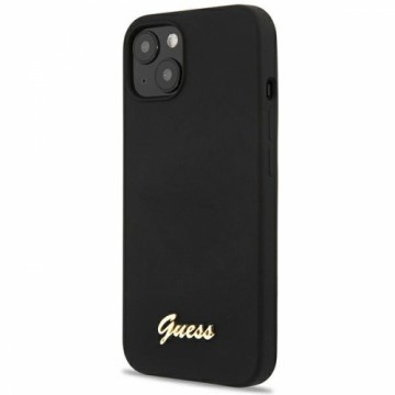 Guess GUHCP13MLSLMGBK iPhone 13 6,1" black|czarny hardcase Silicone Script Gold Logo