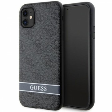 Guess GUHCN61P4SNK iPhone 11 | Xr szary|grey hardcase 4G Stripe