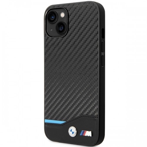 Etui BMW BMHCP13M22NBCK iPhone 13 6.1" czarny|black Leather Carbon image 2