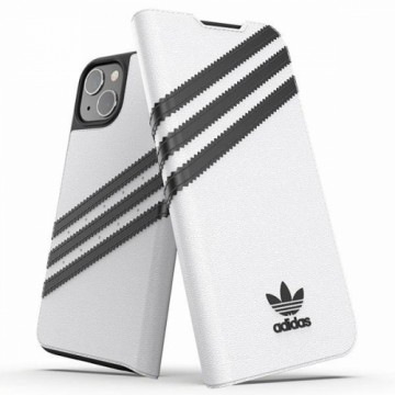Adidas OR Booklet Case PU iPhone 13 6,1" czarno biały|black white 47092