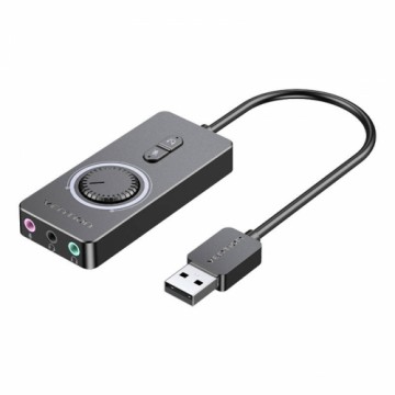 External USB 2.0 audio card Vention CDRBF 1m (black)