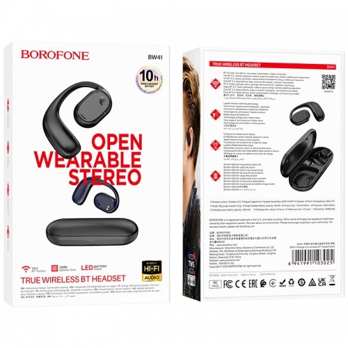 OEM Borofone TWS Bluetooth Earphones BW41 Prestige Black image 5