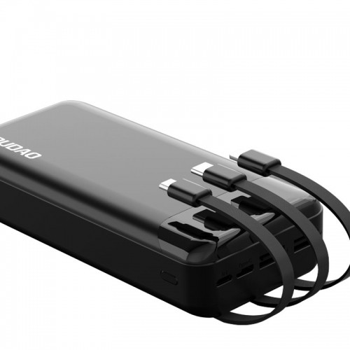 Dudao capacious powerbank with 3 built-in cables 20000mAh USB Type C + micro USB + Lightning black (Dudao K6Pro +) image 4