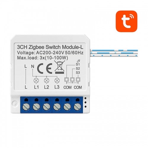 Smart Switch Module ZigBee Avatto LZWSM16-W3 No Neutral TUYA image 1
