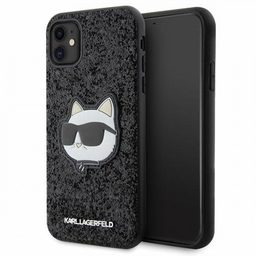Original Pouch KARL LAGERFELD Glitter Choupette Patch KLHCN61G2CPK for Iphone 11| Xr Black image 1