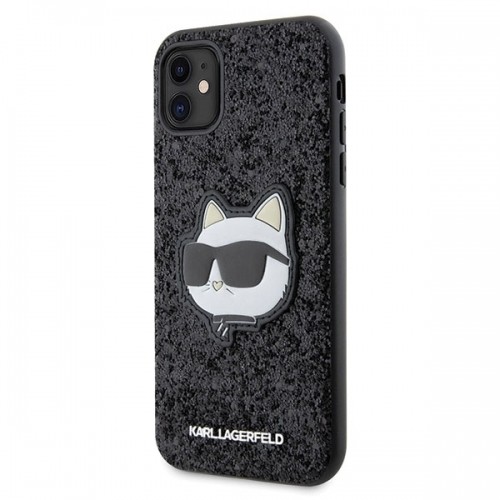 Original Pouch KARL LAGERFELD Glitter Choupette Patch KLHCN61G2CPK for Iphone 11| Xr Black image 2