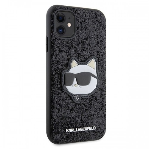 Original Pouch KARL LAGERFELD Glitter Choupette Patch KLHCN61G2CPK for Iphone 11| Xr Black image 4
