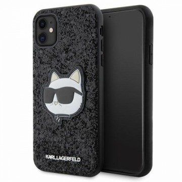 Original Pouch KARL LAGERFELD Glitter Choupette Patch KLHCN61G2CPK for Iphone 11| Xr Black