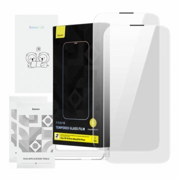 Tempered Glass Baseus Corning for iPhone 13 Pro Max|14 Plus with built-in dust filter