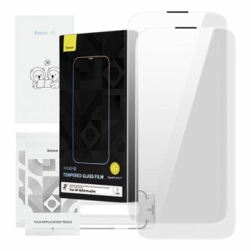 Tempered Glass Baseus Corning for iPhone 13|13 Pro|14 with built-in dust filter