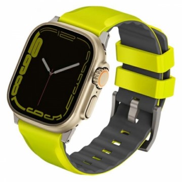 UNIQ pasek Linus Apple Watch Series 1|2|3|4|5|6|7|8|SE|SE2|Ultra 42|44|45|49mm Airosoft Silicone limonkowy|lime green