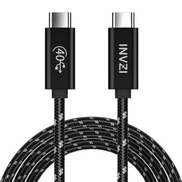 Invzi USB-C | USB4.0 Gen3 Cable 240W 40Gbps, 1m (Black)