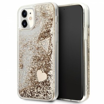 Guess GUOHCN61GLHFLGO iPhone 11 6,1" | Xr gold|złoty hardcase Glitter Charms