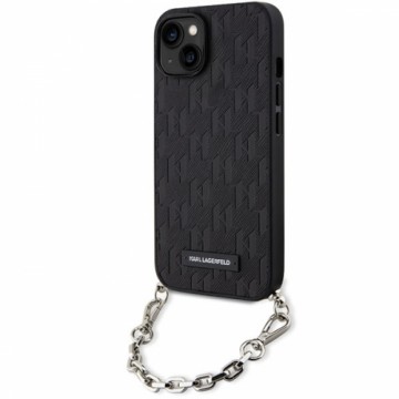 Karl Lagerfeld KLHCP14SSACKLHPK iPhone 14 6.1" czarny|black hardcase Saffiano Monogram Chain