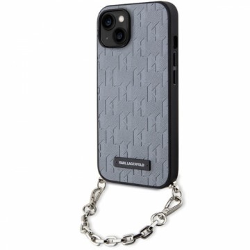 Karl Lagerfeld KLHCP14SSACKLHPG iPhone 14 6.1" srebrny|silver hardcase Saffiano Monogram Chain