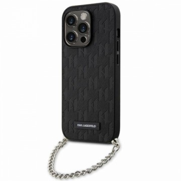 Karl Lagerfeld KLHCP14LSACKLHPK iPhone 14 Pro 6.1" czarny|black hardcase Saffiano Monogram Chain