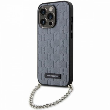 Karl Lagerfeld KLHCP14LSACKLHPG iPhone 14 Pro 6.1" srebrny|silver hardcase Saffiano Monogram Chain