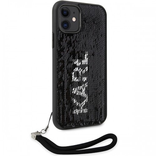 Karl Lagerfeld Sequins Reversible Case for iPhone 11 Black|Silver image 4