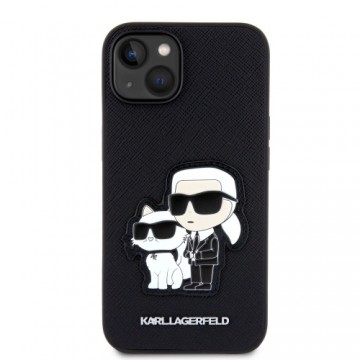 Karl Lagerfeld PU Saffiano Karl and Choupette NFT Case for iPhone 13 Black