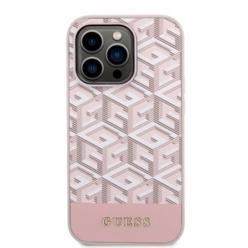 Guess PU G Cube MagSafe Compatible Case for iPhone 13 Pro Max Pink