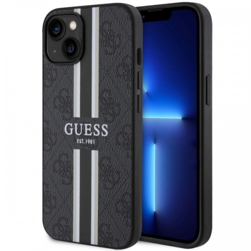 Guess GUHMP14SP4RPSK iPhone 14 6,1" czarny|black hardcase 4G Printed Stripes MagSafe image 1