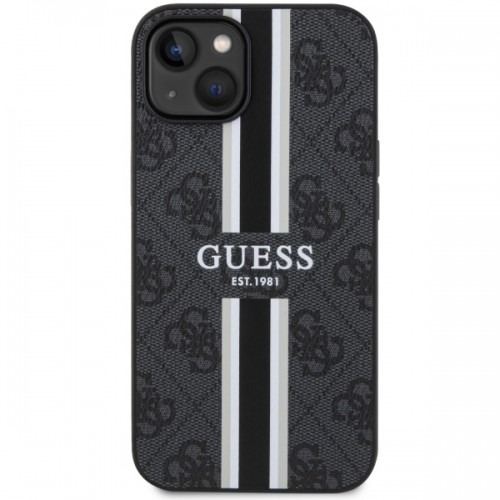 Guess GUHMP14SP4RPSK iPhone 14 6,1" czarny|black hardcase 4G Printed Stripes MagSafe image 3