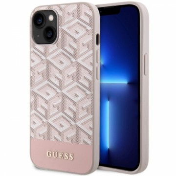 Guess GUHMP14MHGCFSEP iPhone 14 Plus 6,7" różowy|pink hard case GCube Stripes MagSafe