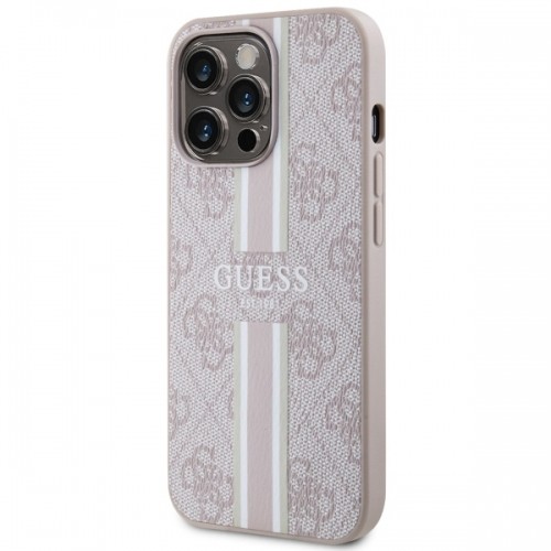 Guess GUHMP13LP4RPSP iPhone 13 Pro | 13 6,1" różowy|pink hardcase 4G Printed Stripes MagSafe image 2