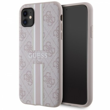 Guess GUHMN61P4RPSP iPhone 11 | Xr różowy|pink hardcase 4G Printed Stripes MagSafe
