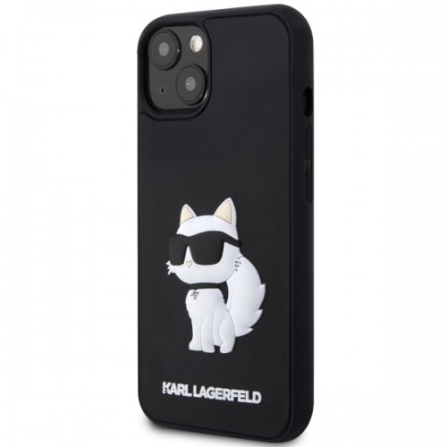 Karl Lagerfeld KLHCP14S3DRKHNK iPhone 14 6.1" czarny|black hardcase Rubber Choupette 3D image 2