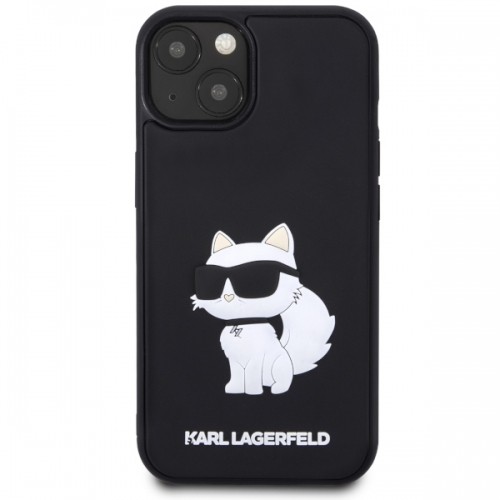 Karl Lagerfeld KLHCP14S3DRKHNK iPhone 14 6.1" czarny|black hardcase Rubber Choupette 3D image 3