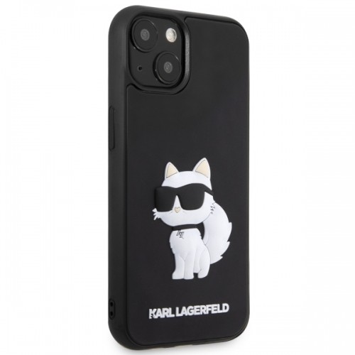 Karl Lagerfeld KLHCP14S3DRKHNK iPhone 14 6.1" czarny|black hardcase Rubber Choupette 3D image 4