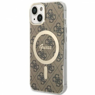 Guess GUHMP14SH4STW iPhone 14 6.1" brązowy|brown hardcase 4G MagSafe