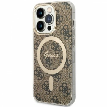 Guess GUHMP14LH4STW iPhone 14 Pro 6.1" brązowy|brown hardcase 4G MagSafe