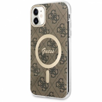 Guess GUHMN61H4STW iPhone 11 6.1" brązowy|brown hardcase 4G MagSafe