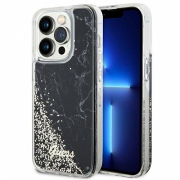 Guess GUHCP14LLCSGSGK iPhone 14 Pro 6.1" czarny|black hardcase Liquid Glitter Marble