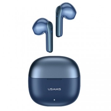 USAMS Słuchawki Bluetooth 5.1 TWS XH Series Dual mic bezprzewodowe niebieski|blue BHUXH03