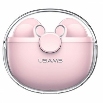 USAMS Słuchawki Bluetooth 5.1 TWS BU series bezprzewodowe różowy|pink BHUBU04