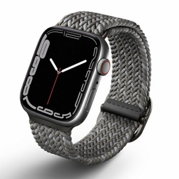 UNIQ pasek Aspen Apple Watch 44|42|45|49 mm Series 4|5|6|7|8|SE|SE2|Ultra Braided DE szary|pebble grey