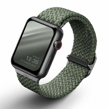 UNIQ pasek Aspen Apple Watch 40|38|41mm Series 4|5|6|7|8|SE|SE2 Braided zielony|cypress green