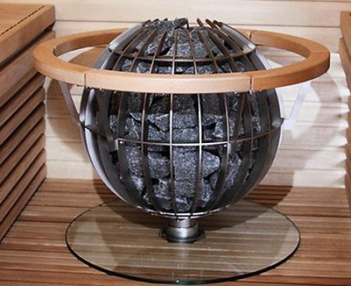 Harvia HGL8 elektriskās pirts krāsns Globe drošības pamatne no stikla image 1