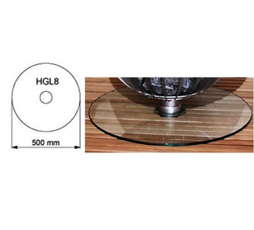 Harvia HGL8 elektriskās pirts krāsns Globe drošības pamatne no stikla image 2