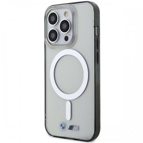 Etui BMW BMHMP14LHCRS iPhone 14 Pro 6.1" transparent hardcase Silver Ring MagSafe image 2