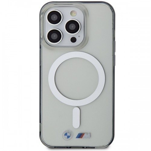 Etui BMW BMHMP14LHCRS iPhone 14 Pro 6.1" transparent hardcase Silver Ring MagSafe image 3