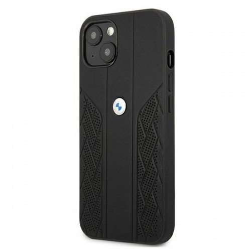 Etui BMW BMHCP13SRSPPK iPhone 13 mini 5,4" czarny|black hardcase Leather Curve Perforate image 2