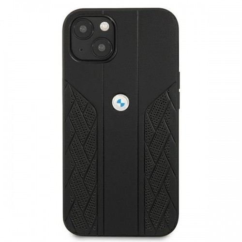 Etui BMW BMHCP13SRSPPK iPhone 13 mini 5,4" czarny|black hardcase Leather Curve Perforate image 3